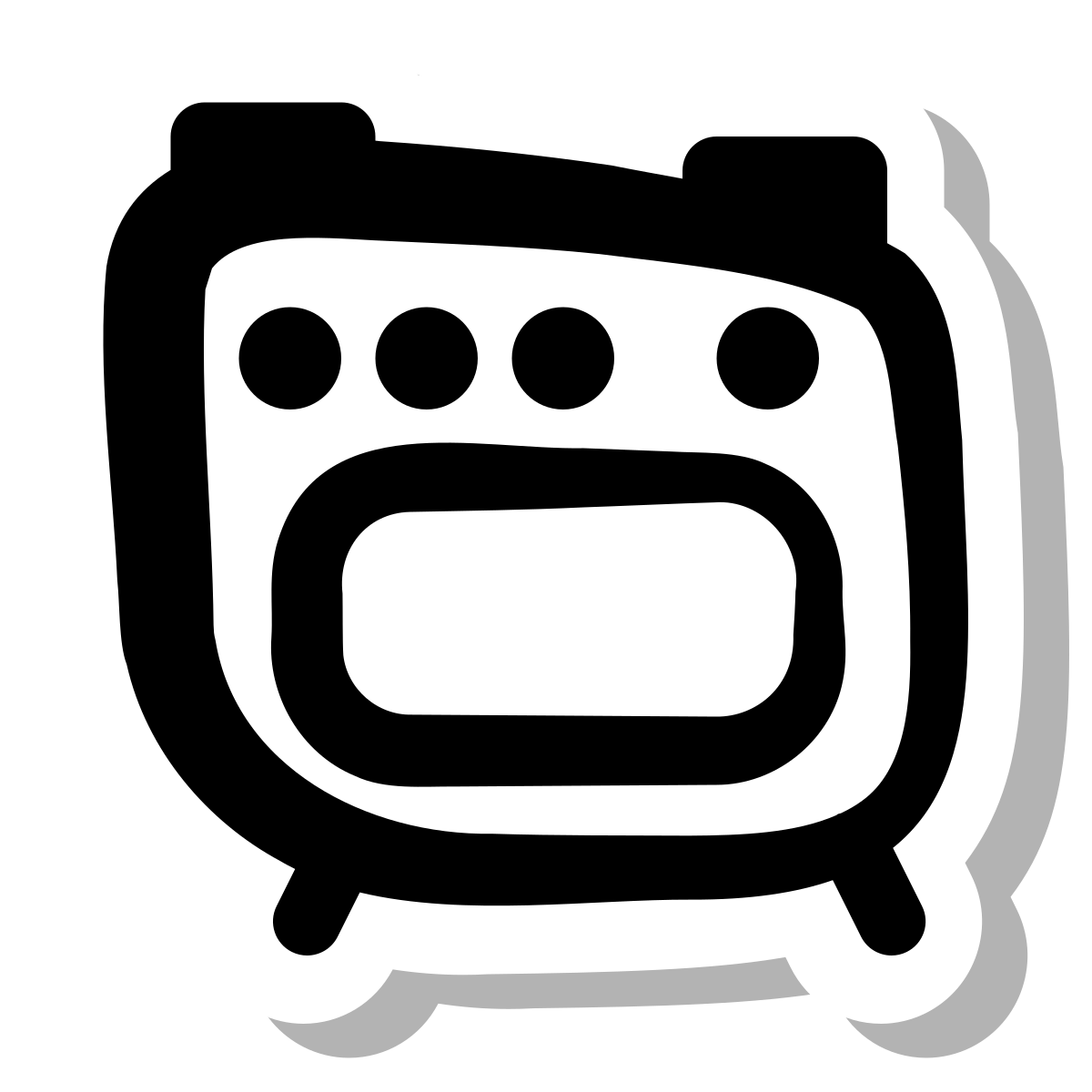 stickers duotone style cooker icon