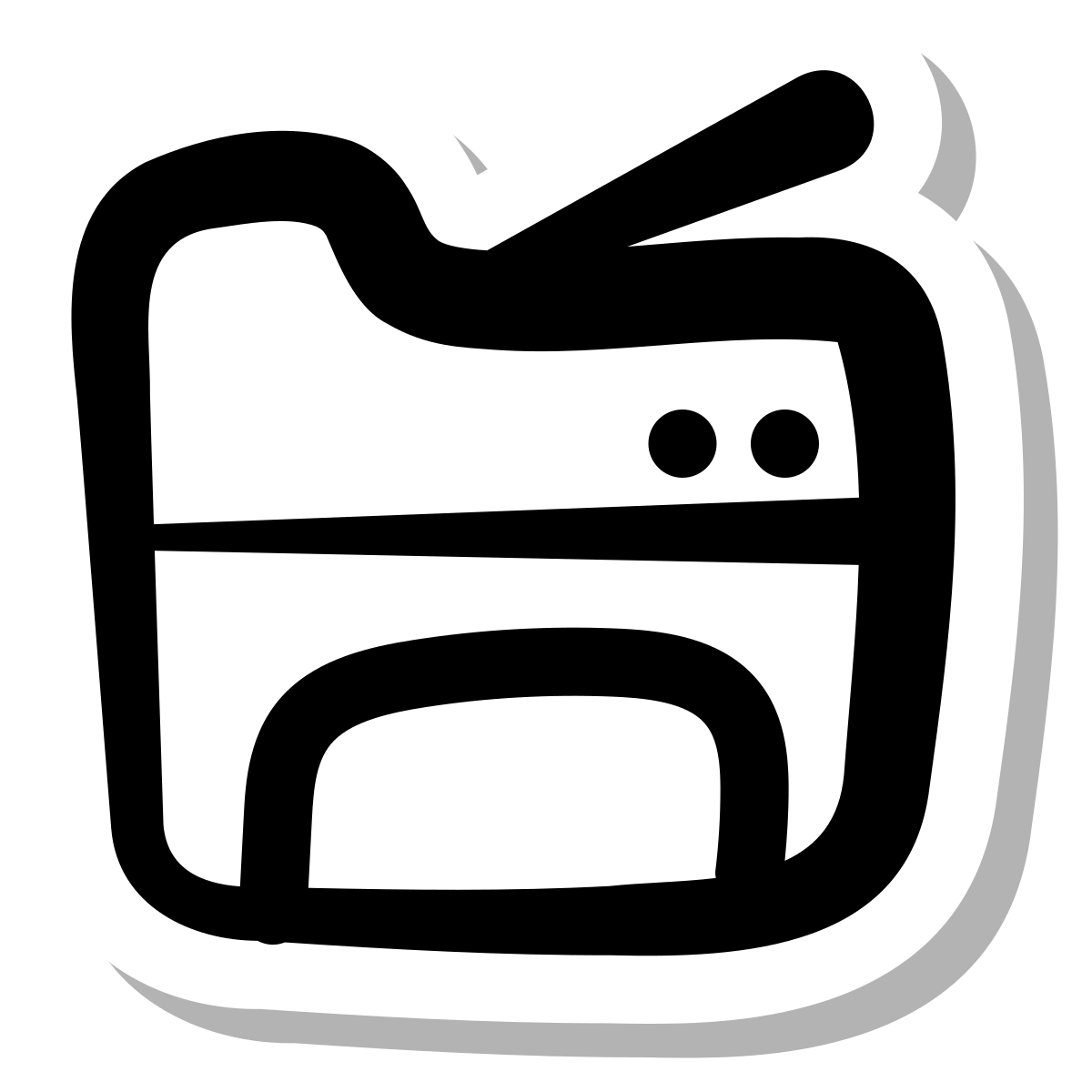 stickers duotone style copy machine icon