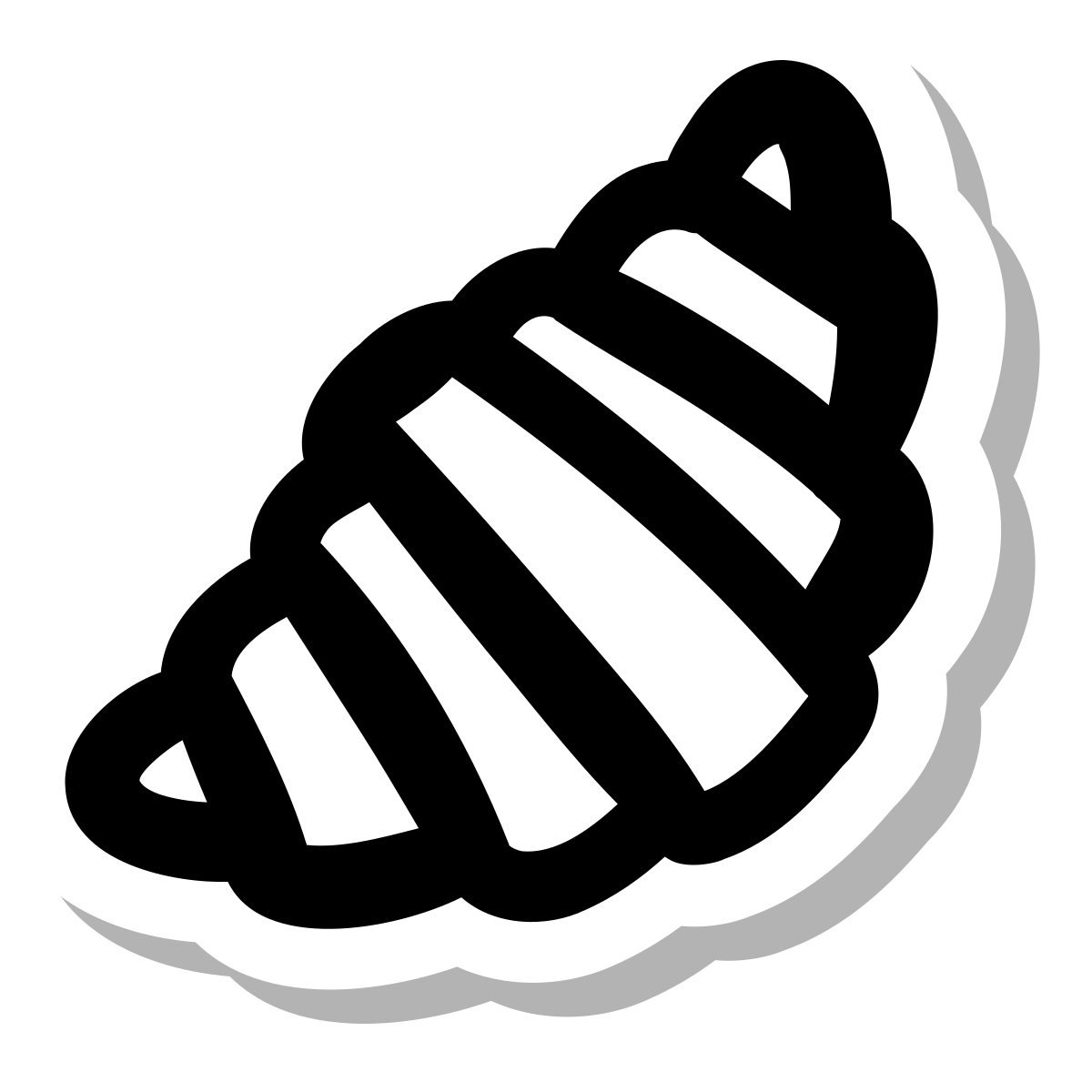 stickers duotone style croissant icon