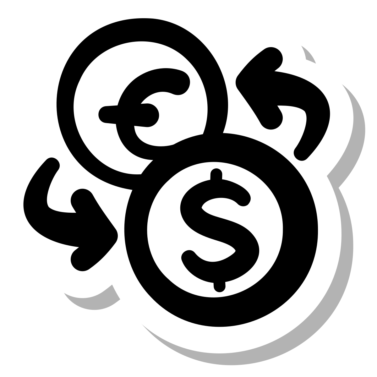 stickers duotone style currency exchange icon