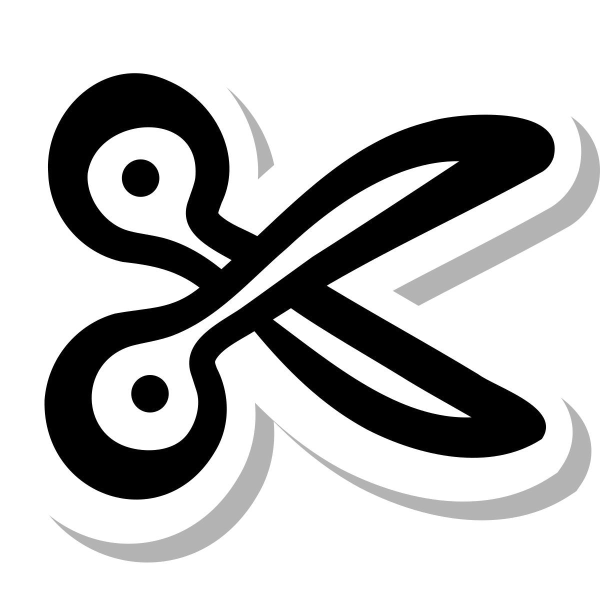 stickers duotone style couper icon