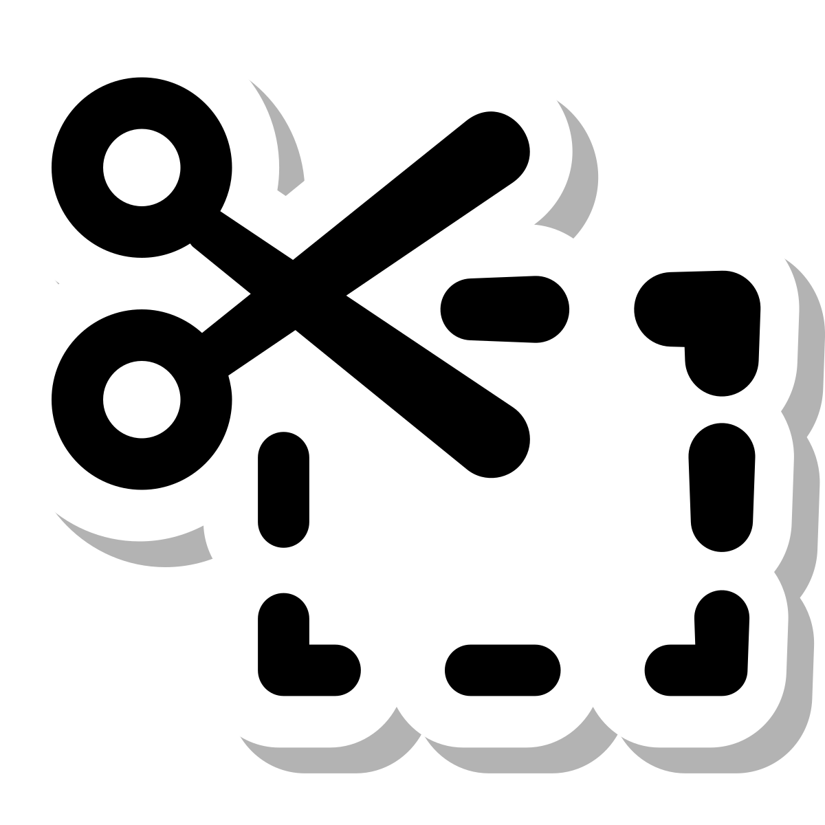 stickers duotone style cutting coupon icon