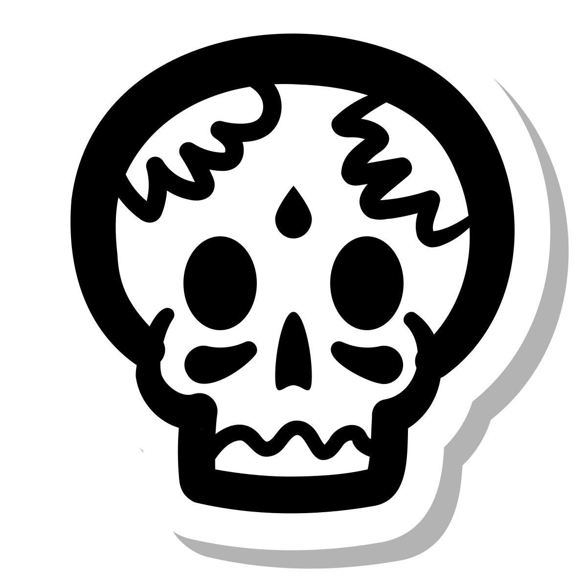 stickers duotone style day of the dead icon