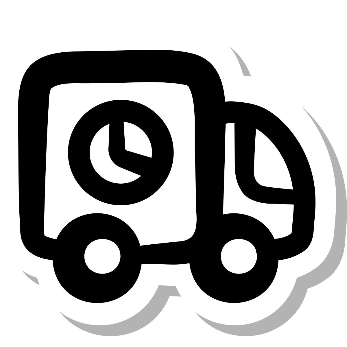 stickers duotone style lieferung icon