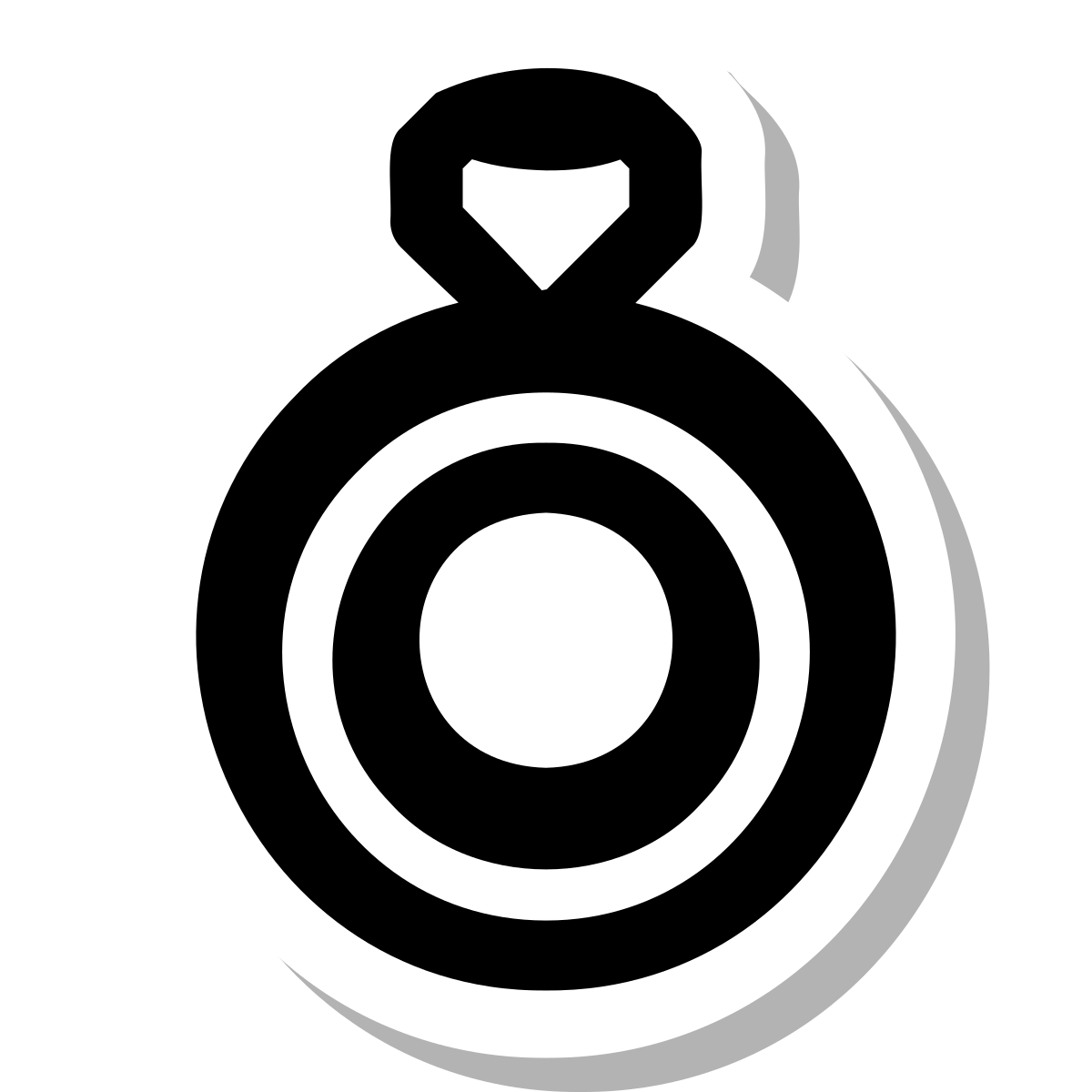 stickers duotone style diamond ring icon