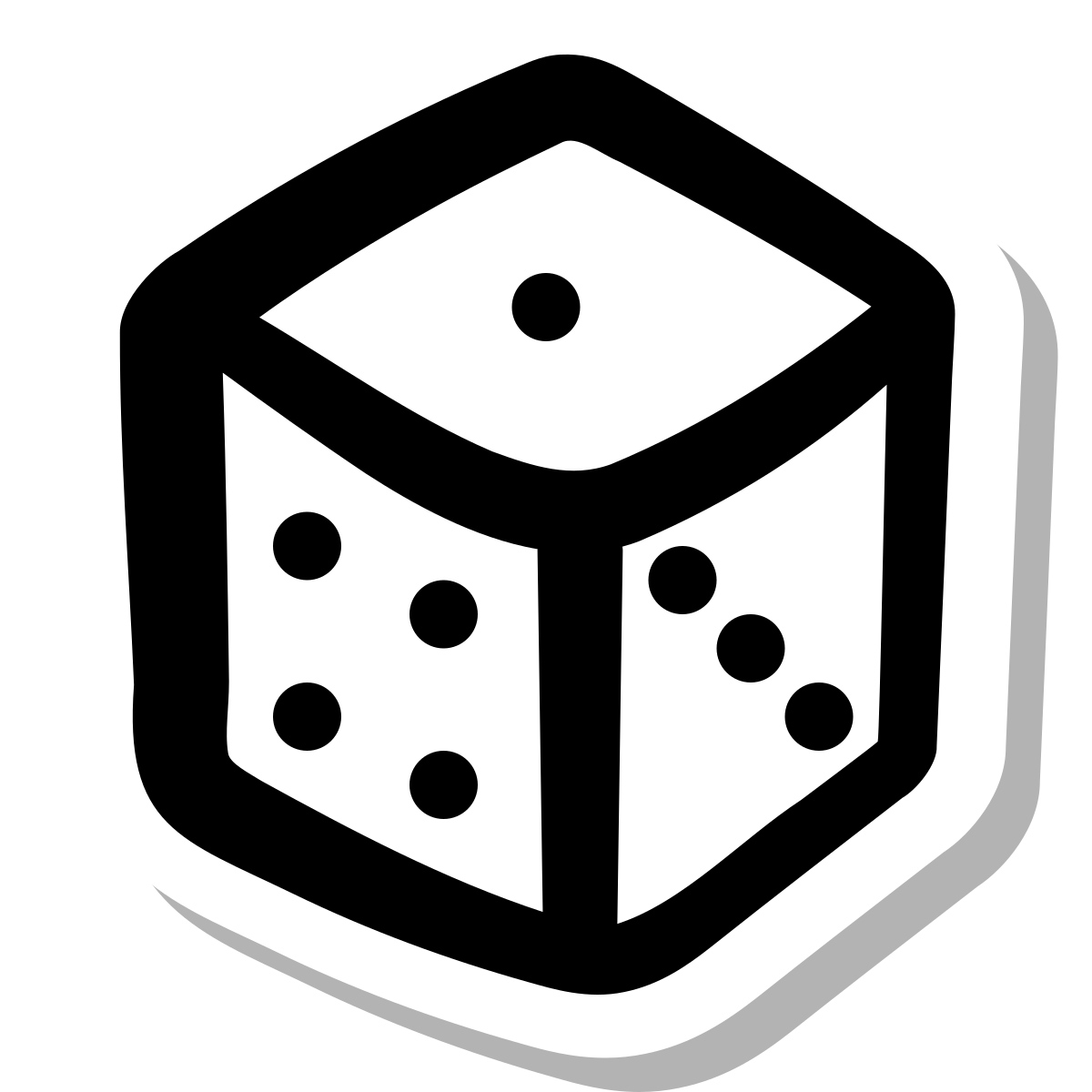 stickers duotone style dice icon