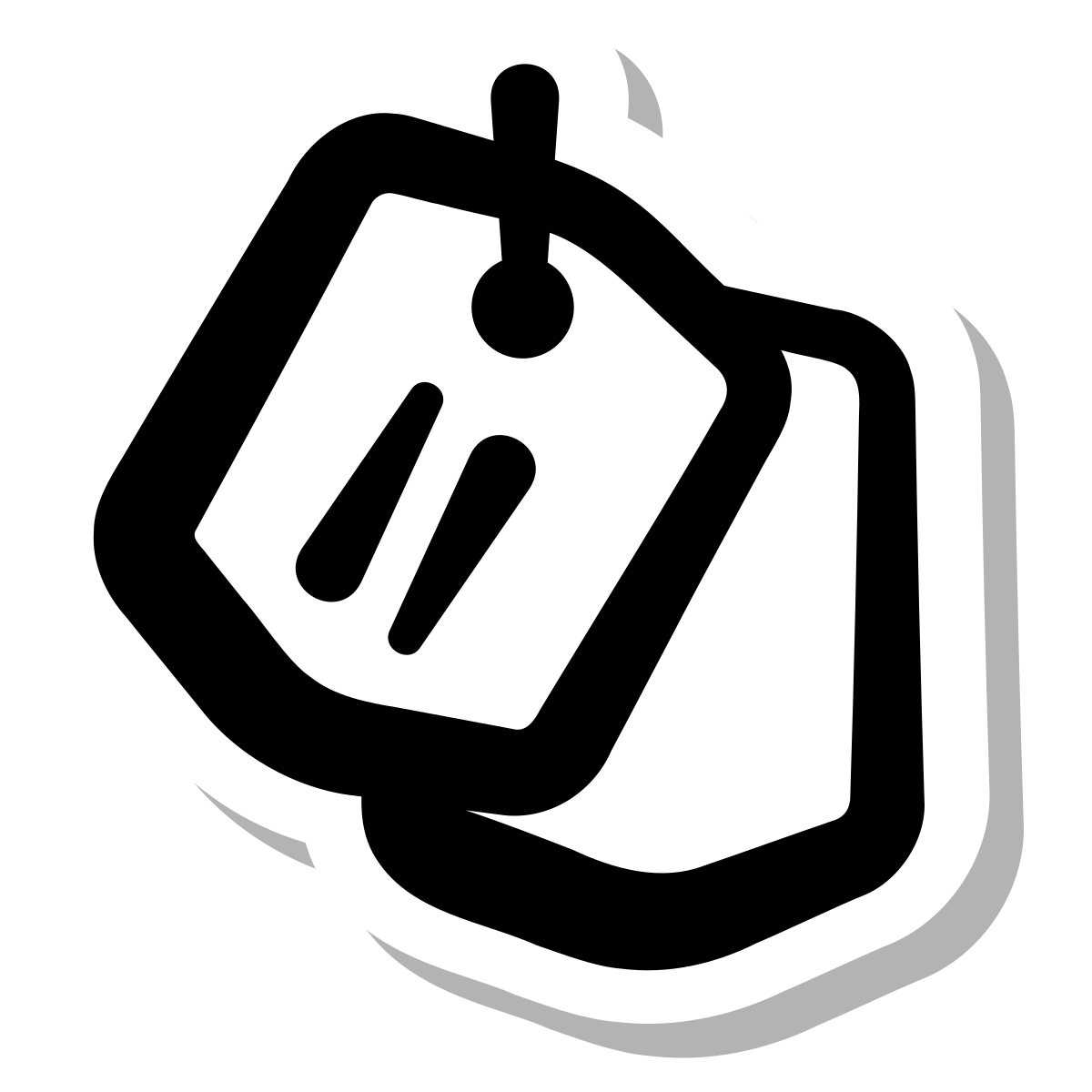 stickers duotone style dog tag icon