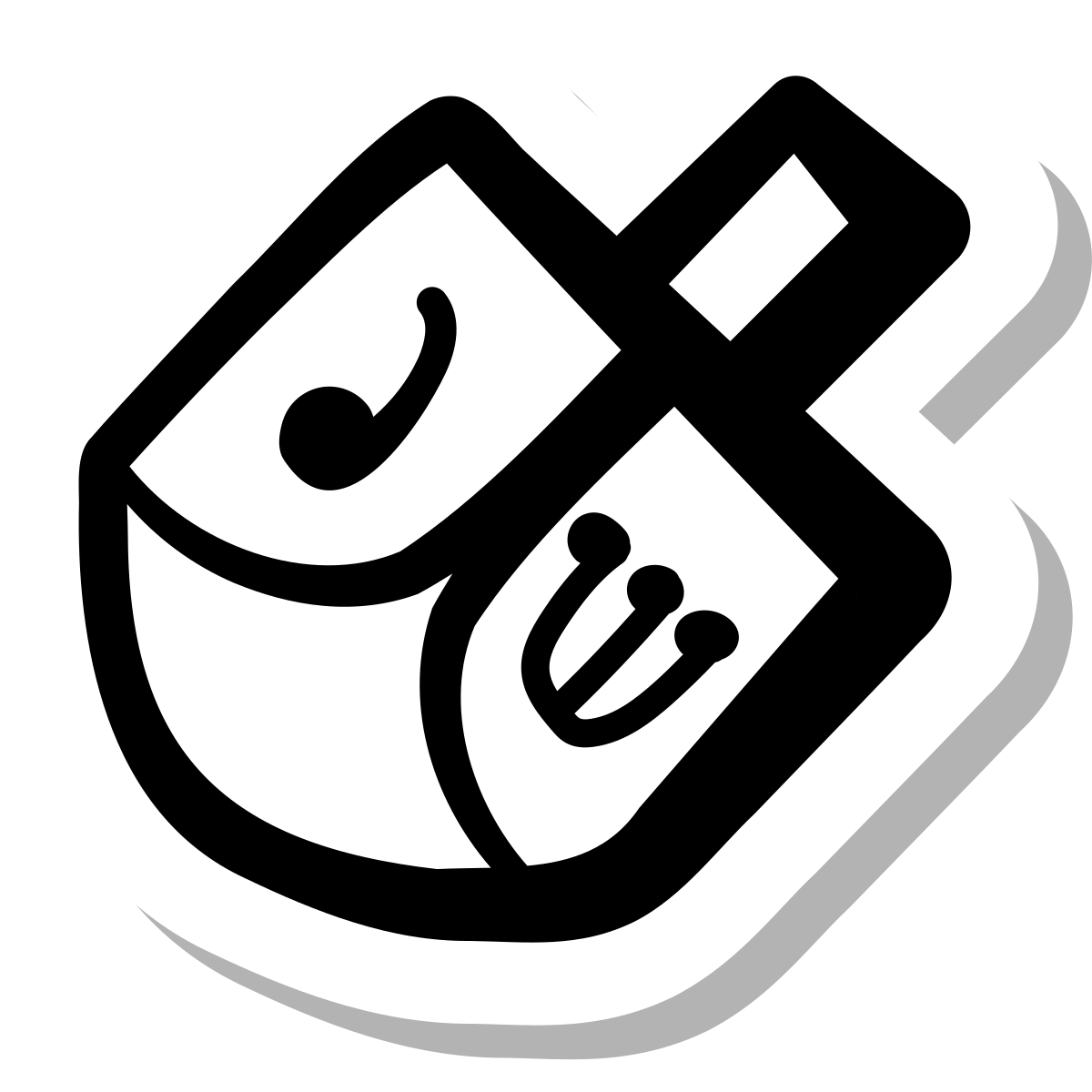 stickers duotone style dreidel icon