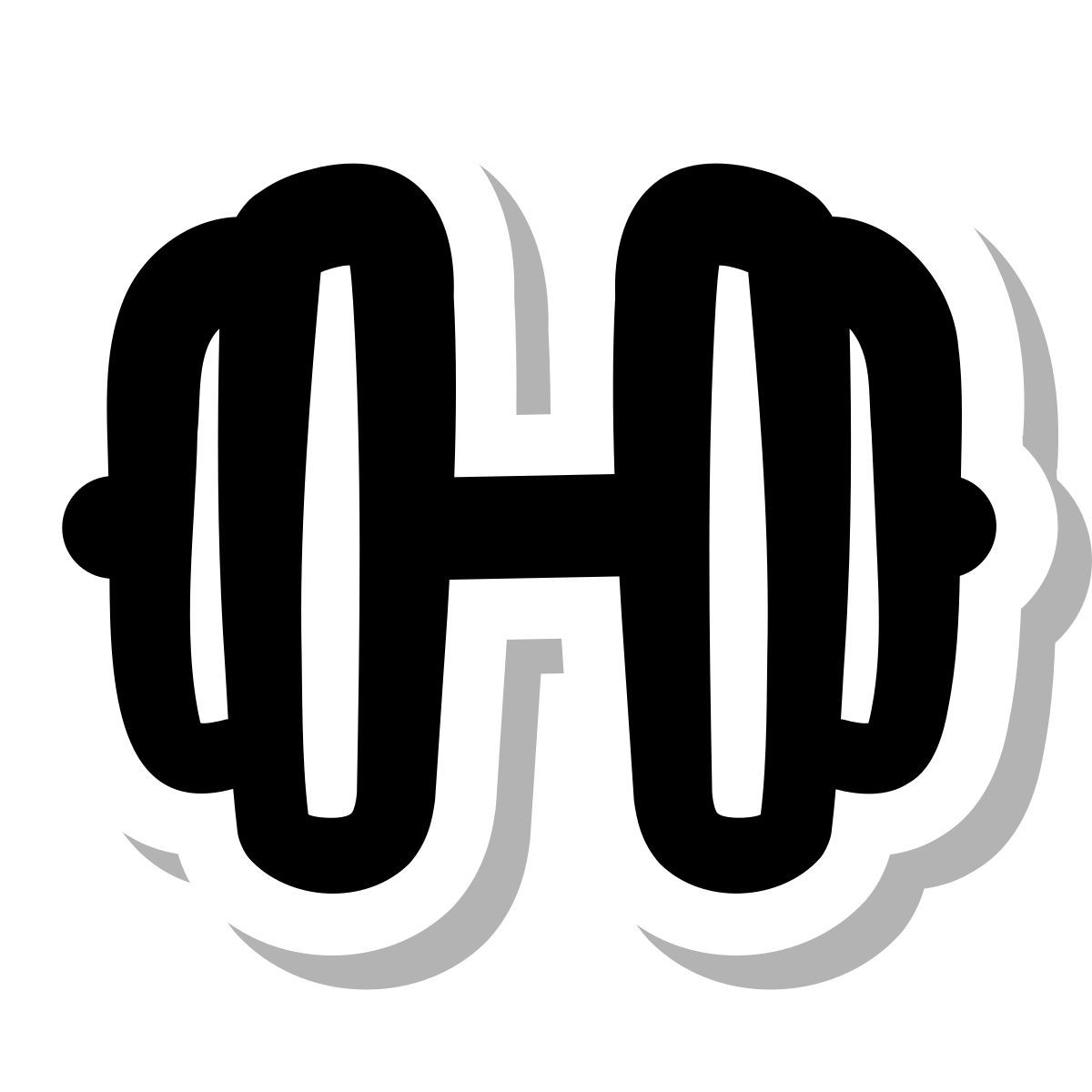 stickers duotone style 아령 icon