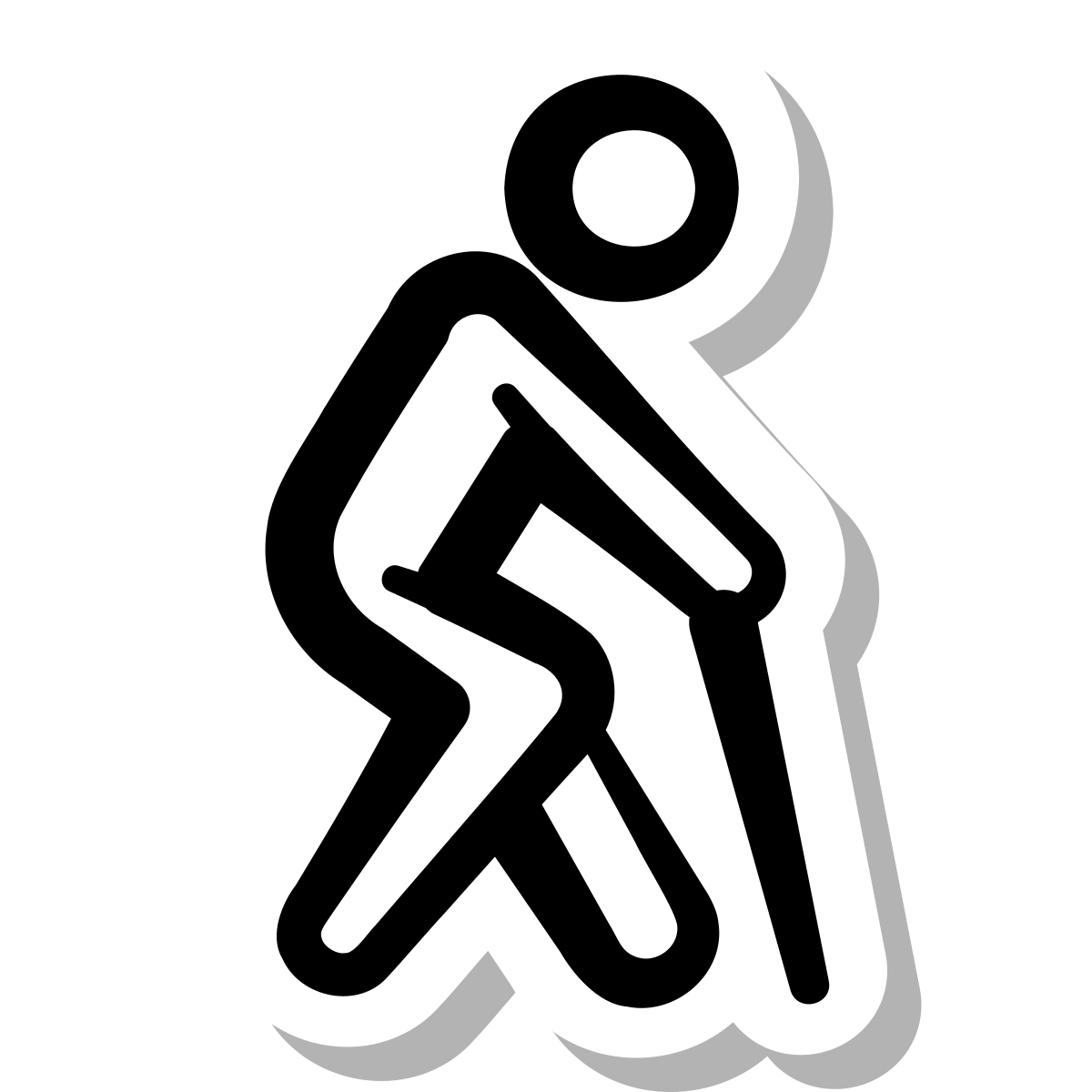 stickers duotone style elderly person icon