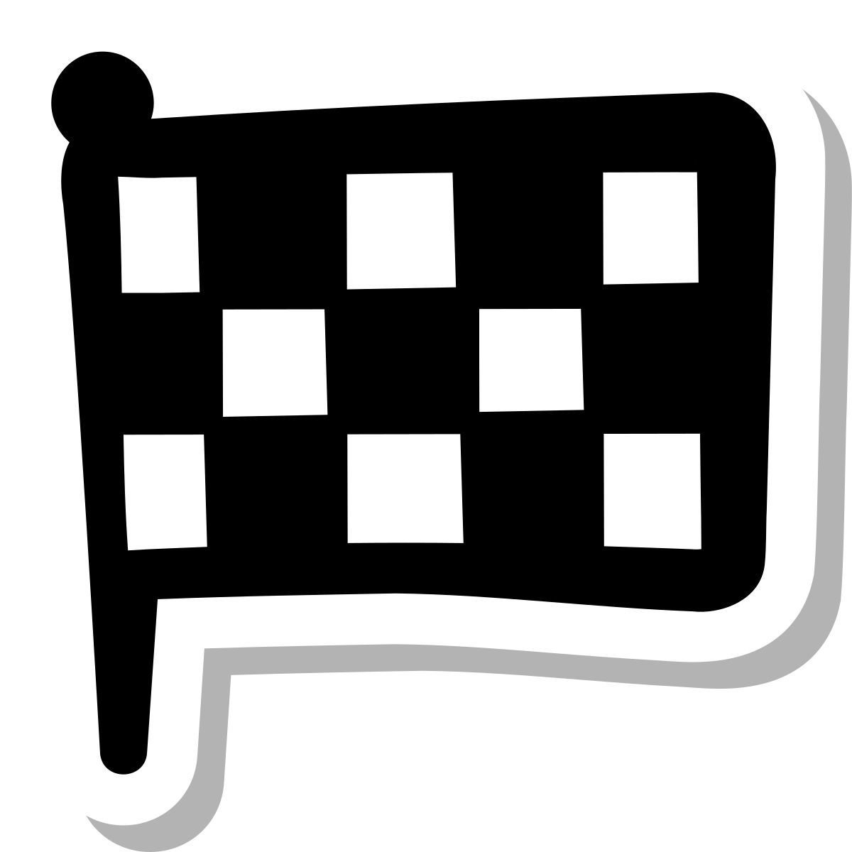 stickers duotone style finish flag icon