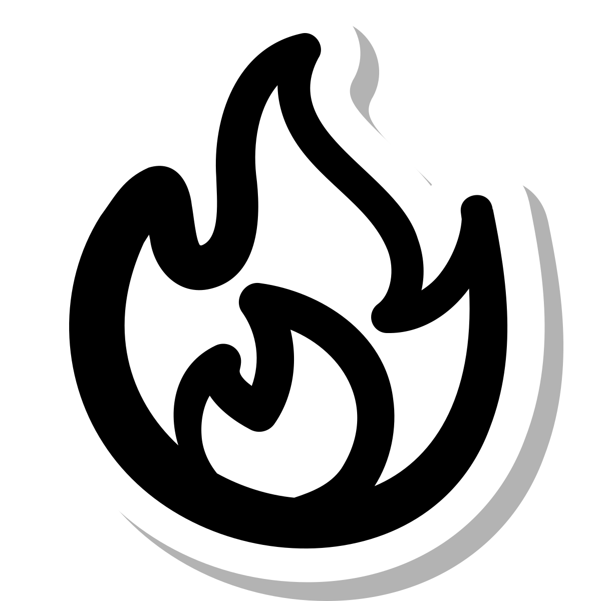stickers duotone style fire element icon
