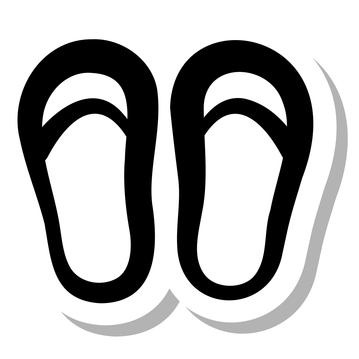 stickers duotone style flip flops icon