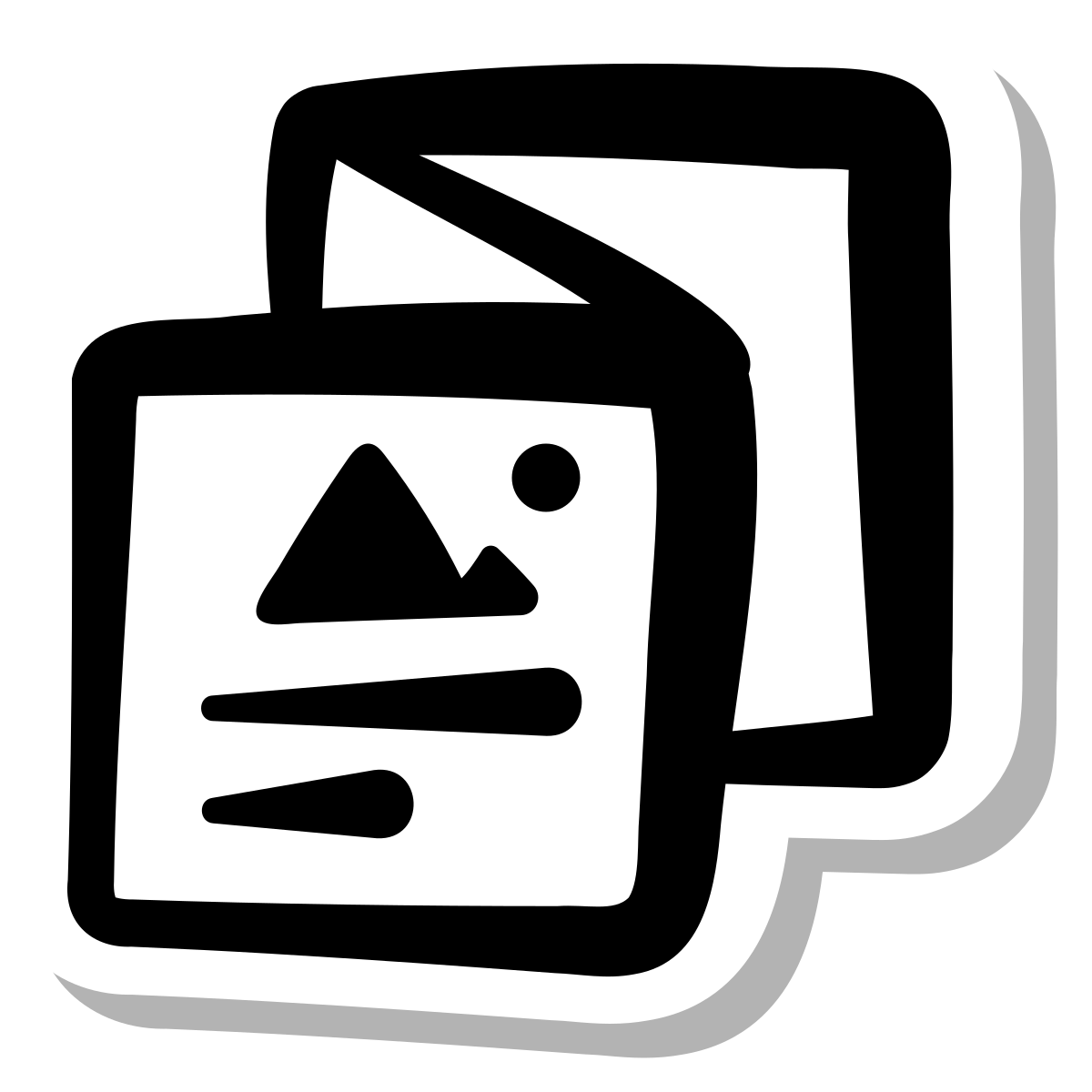 stickers duotone style folded booklet icon