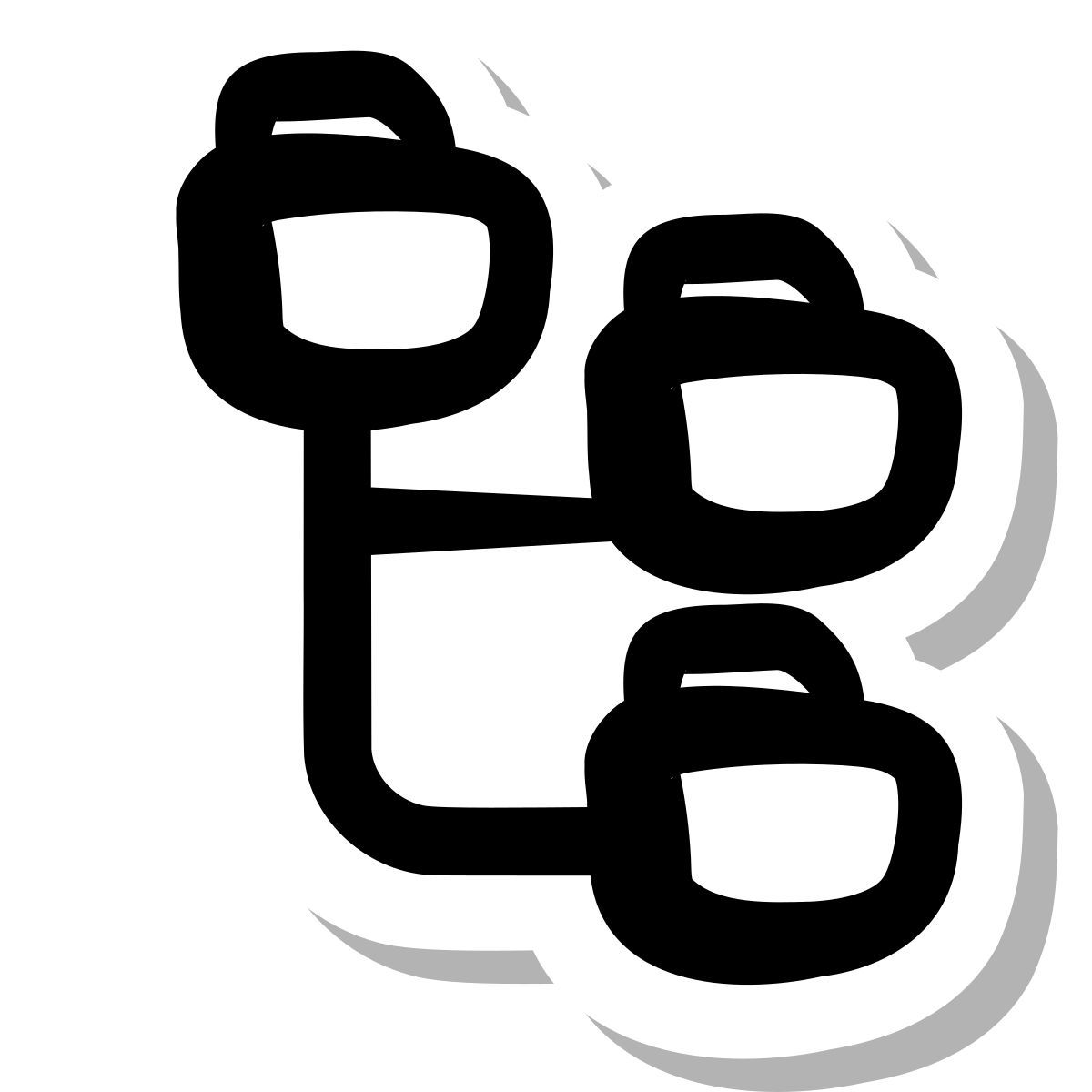 stickers duotone style árbol de carpetas icon