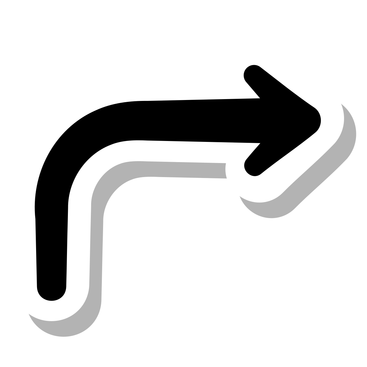 stickers duotone style forward arrow icon