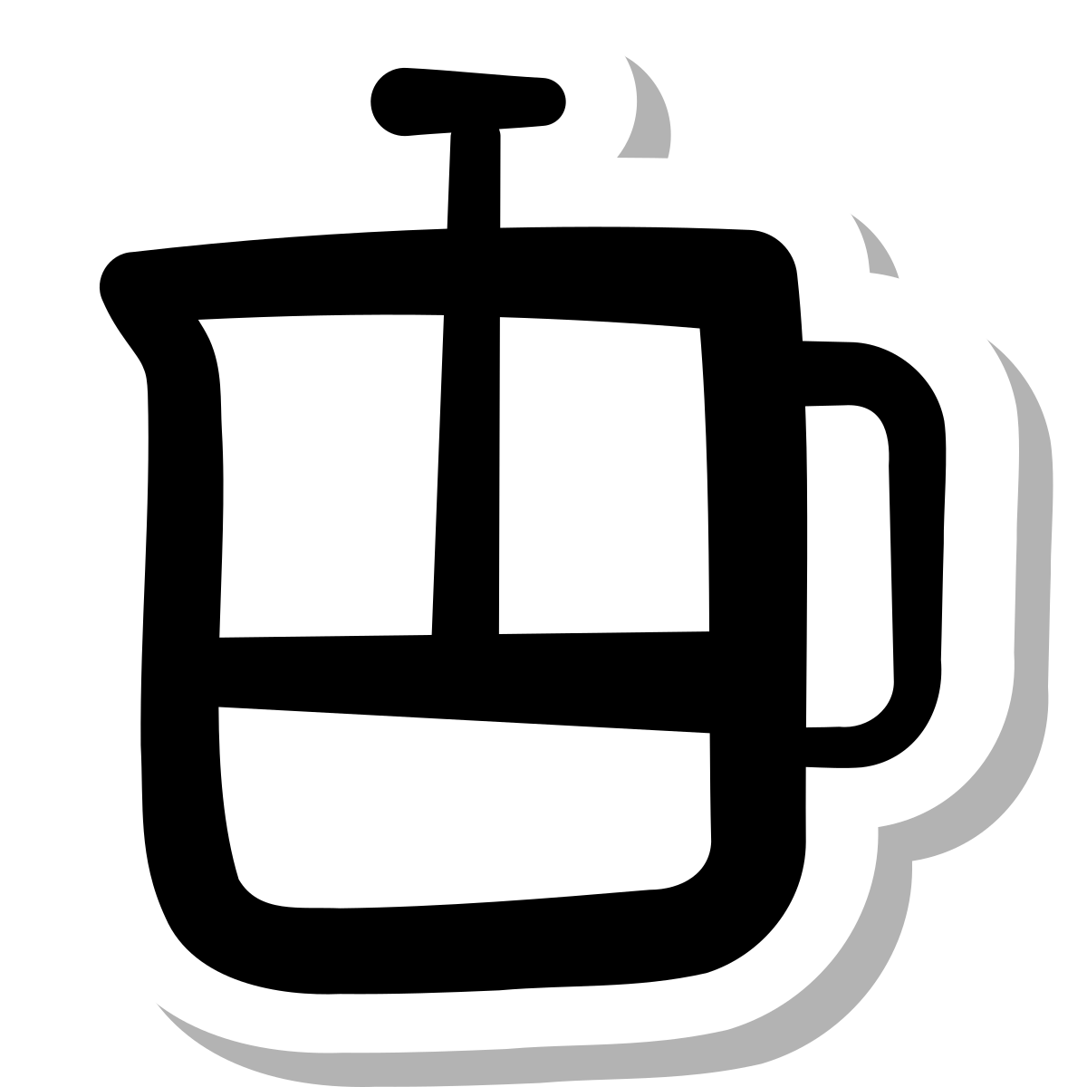 stickers duotone style french press icon