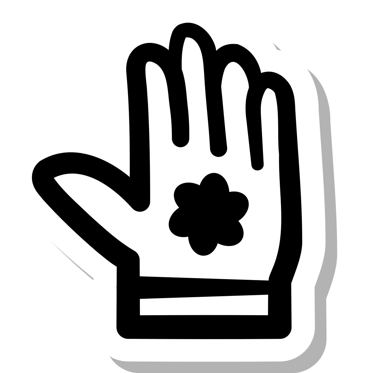 stickers duotone style garden gloves icon
