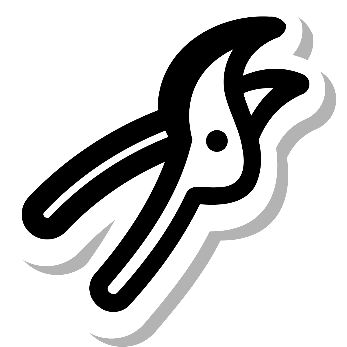 stickers duotone style garden shears icon