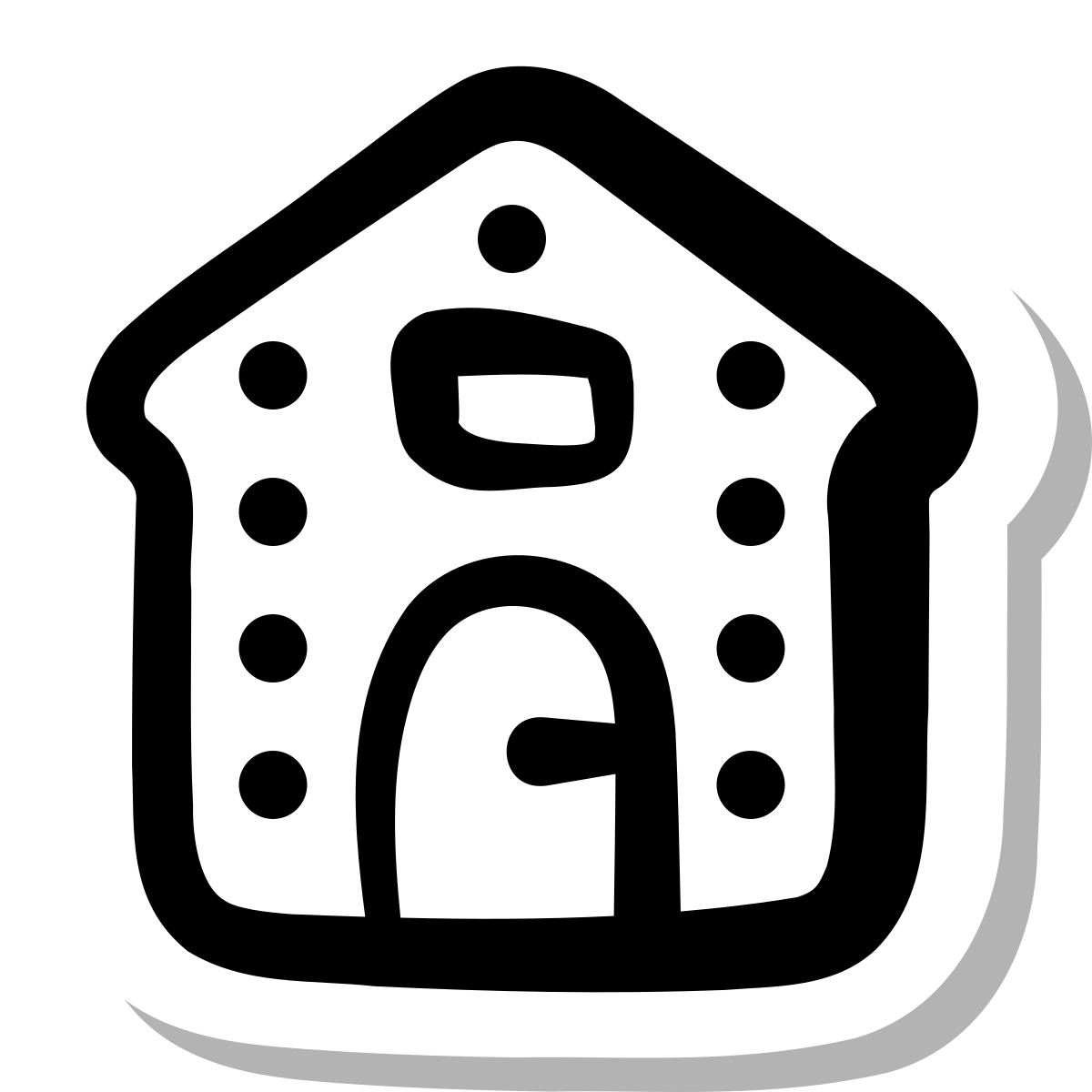 stickers duotone style gingerbread house icon