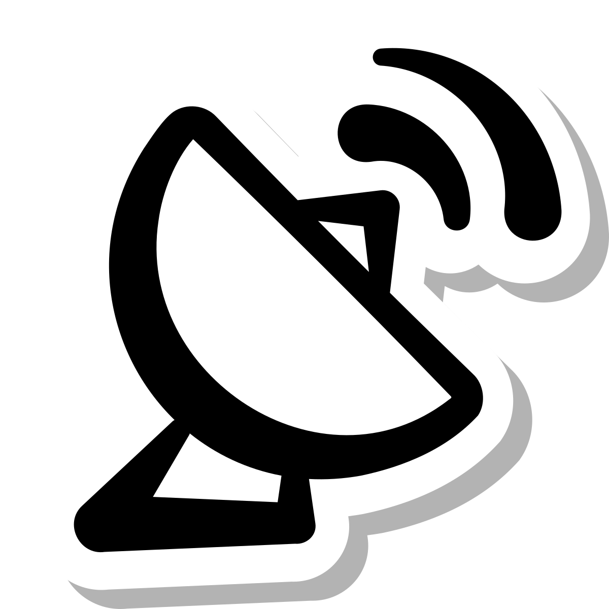 stickers duotone style gps receiving icon