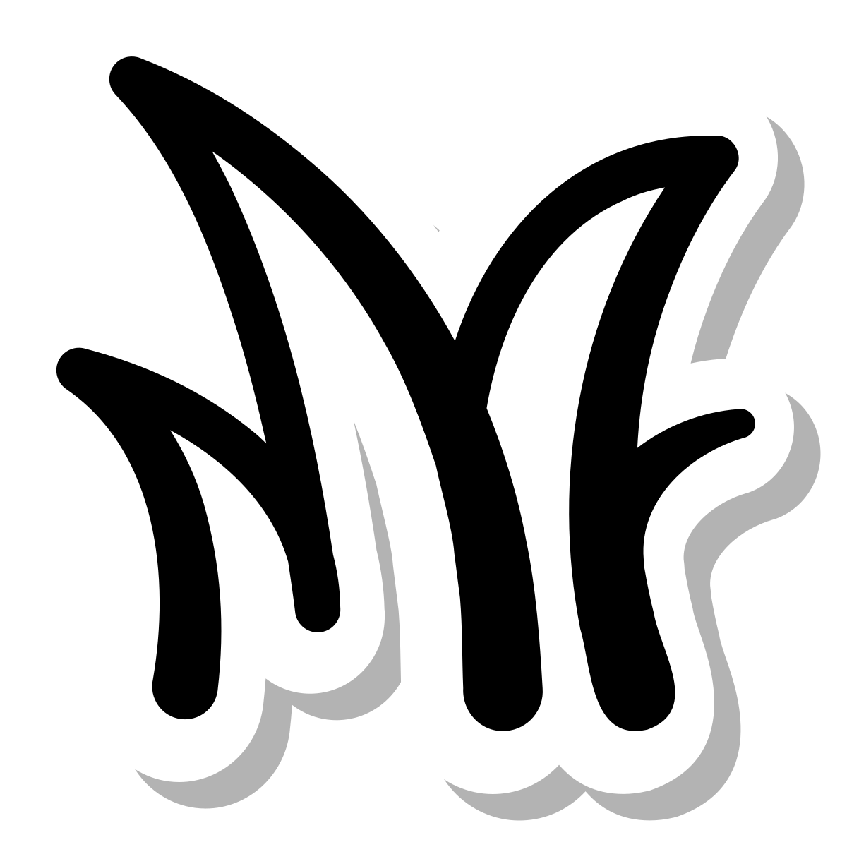 stickers duotone style grass icon
