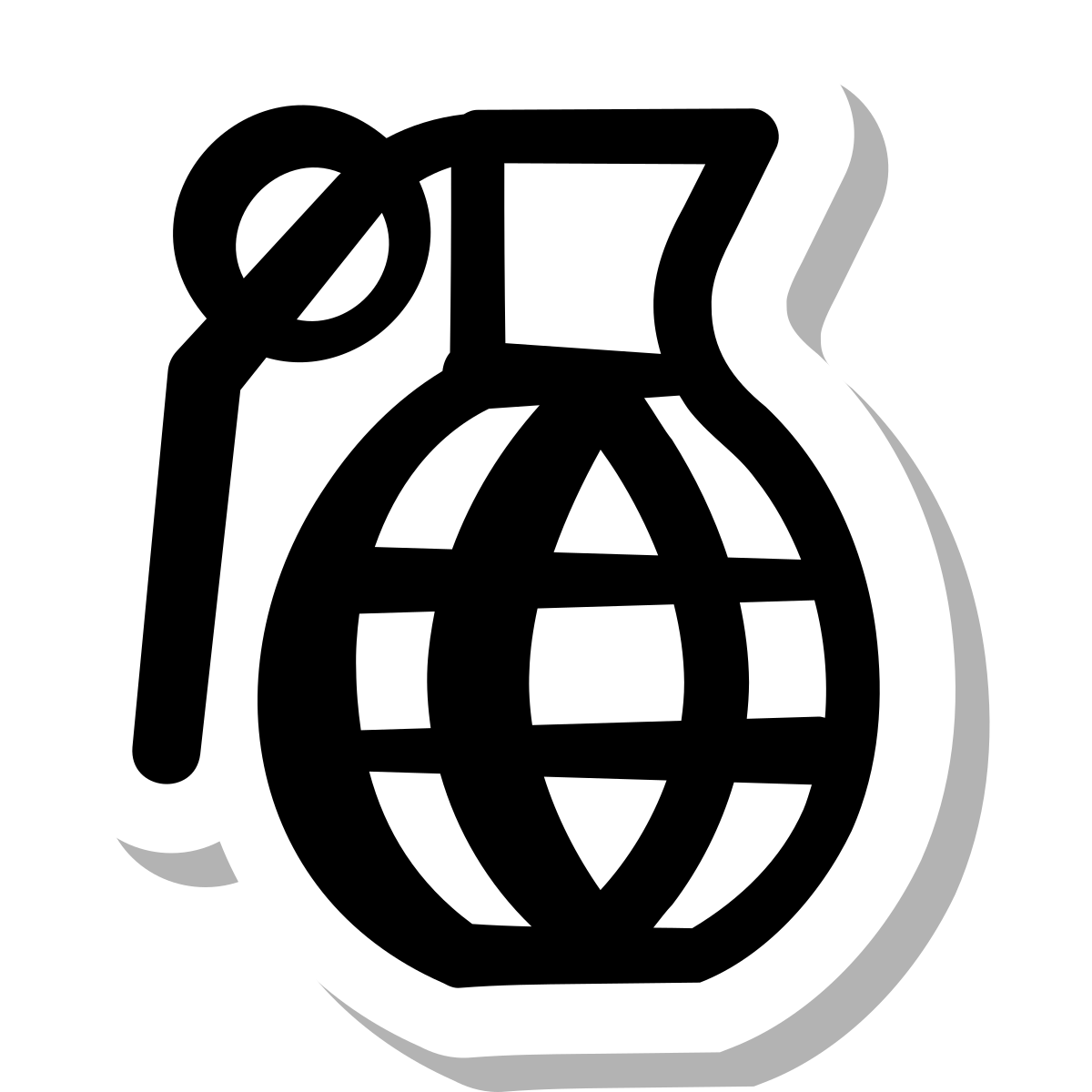 stickers duotone style grenade icon