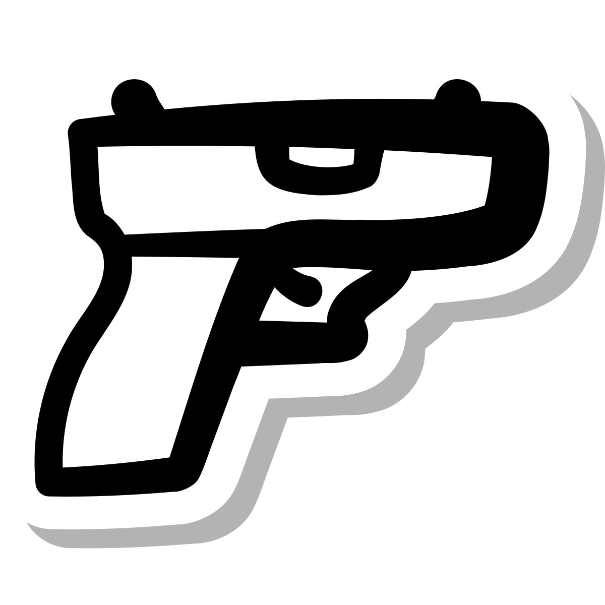 stickers duotone style gun icon