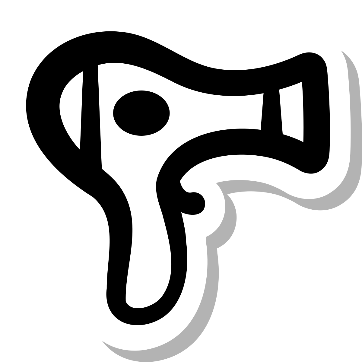 stickers duotone style hair dryer icon