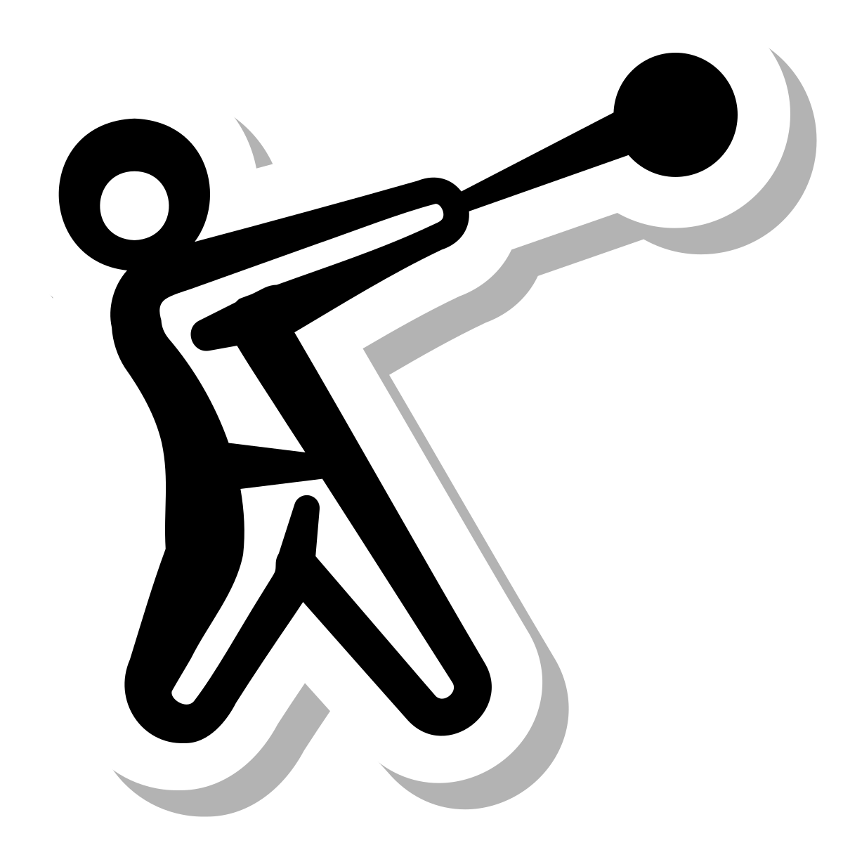 stickers duotone style hammer throw icon