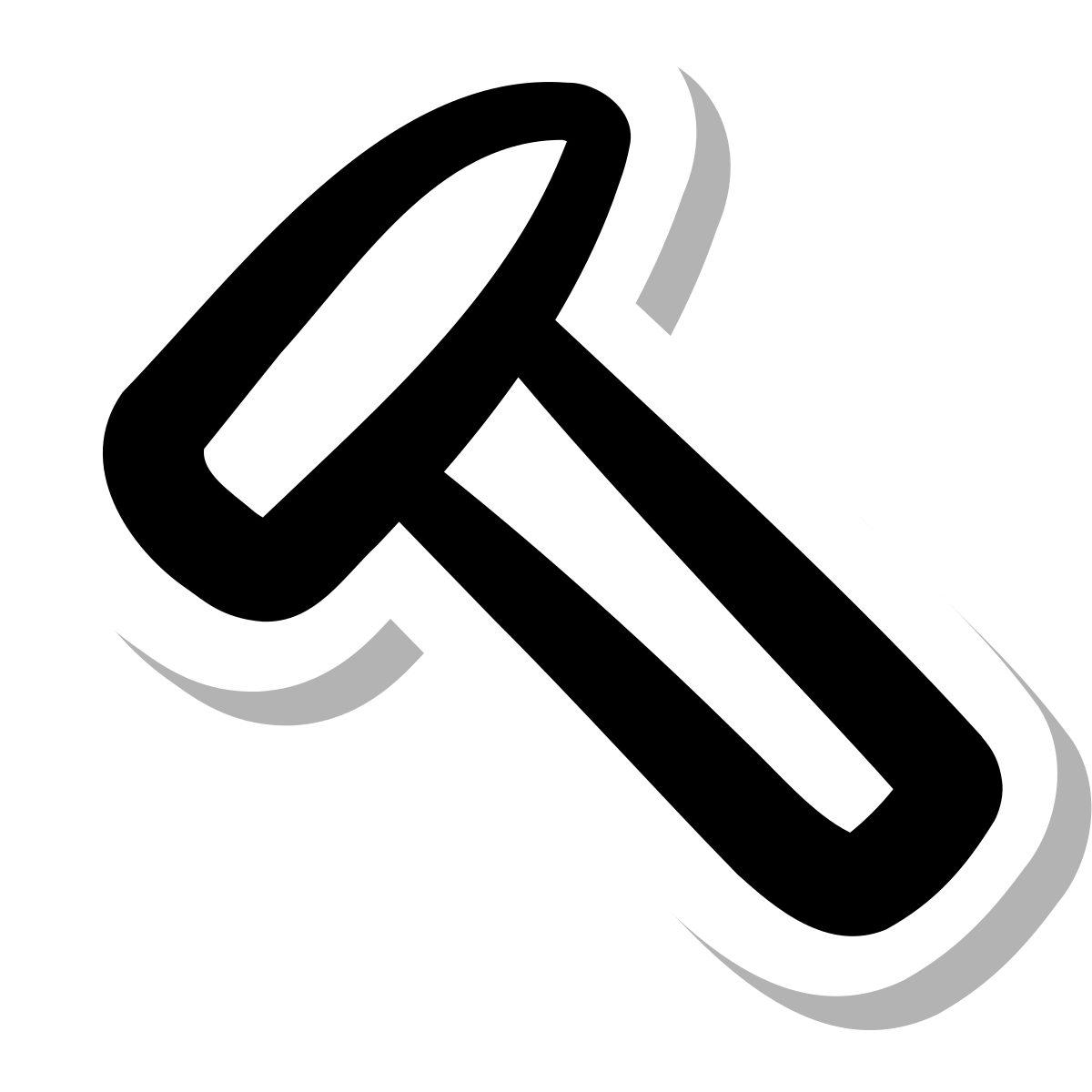 stickers duotone style hammer icon