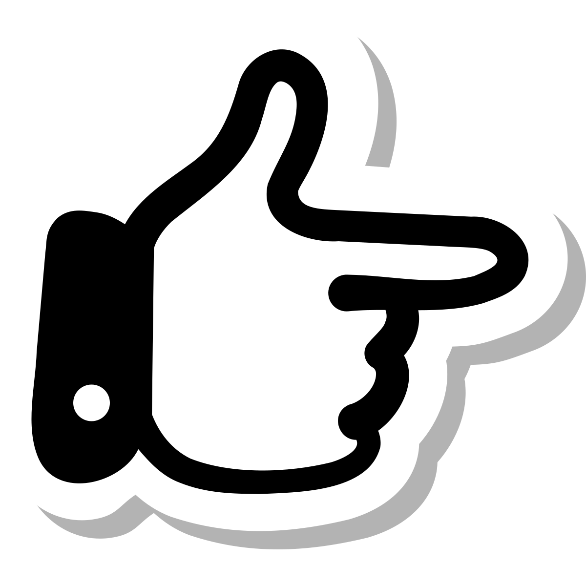 stickers duotone style hand right icon
