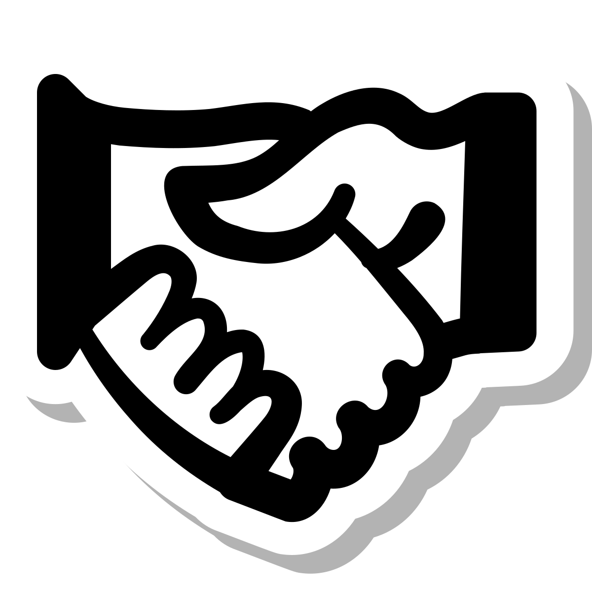stickers duotone style handshake icon