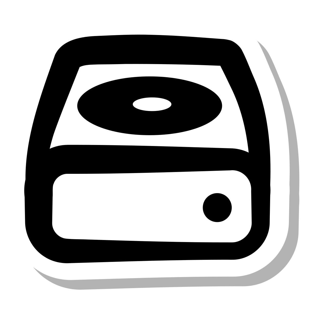 stickers duotone style disco rigido icon