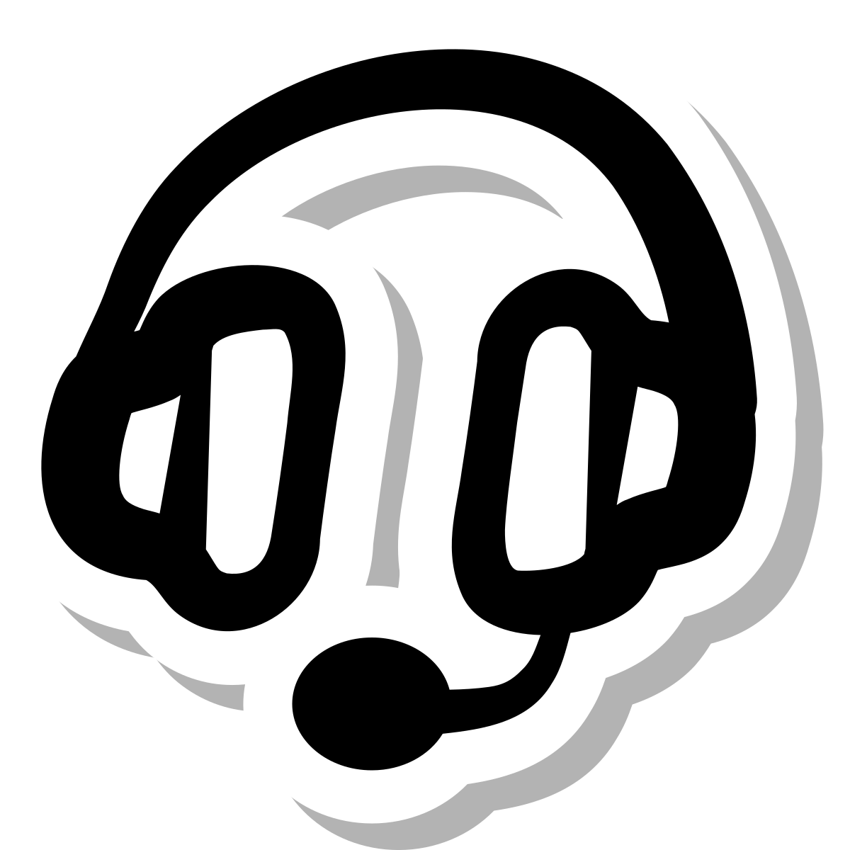 stickers duotone style headset icon