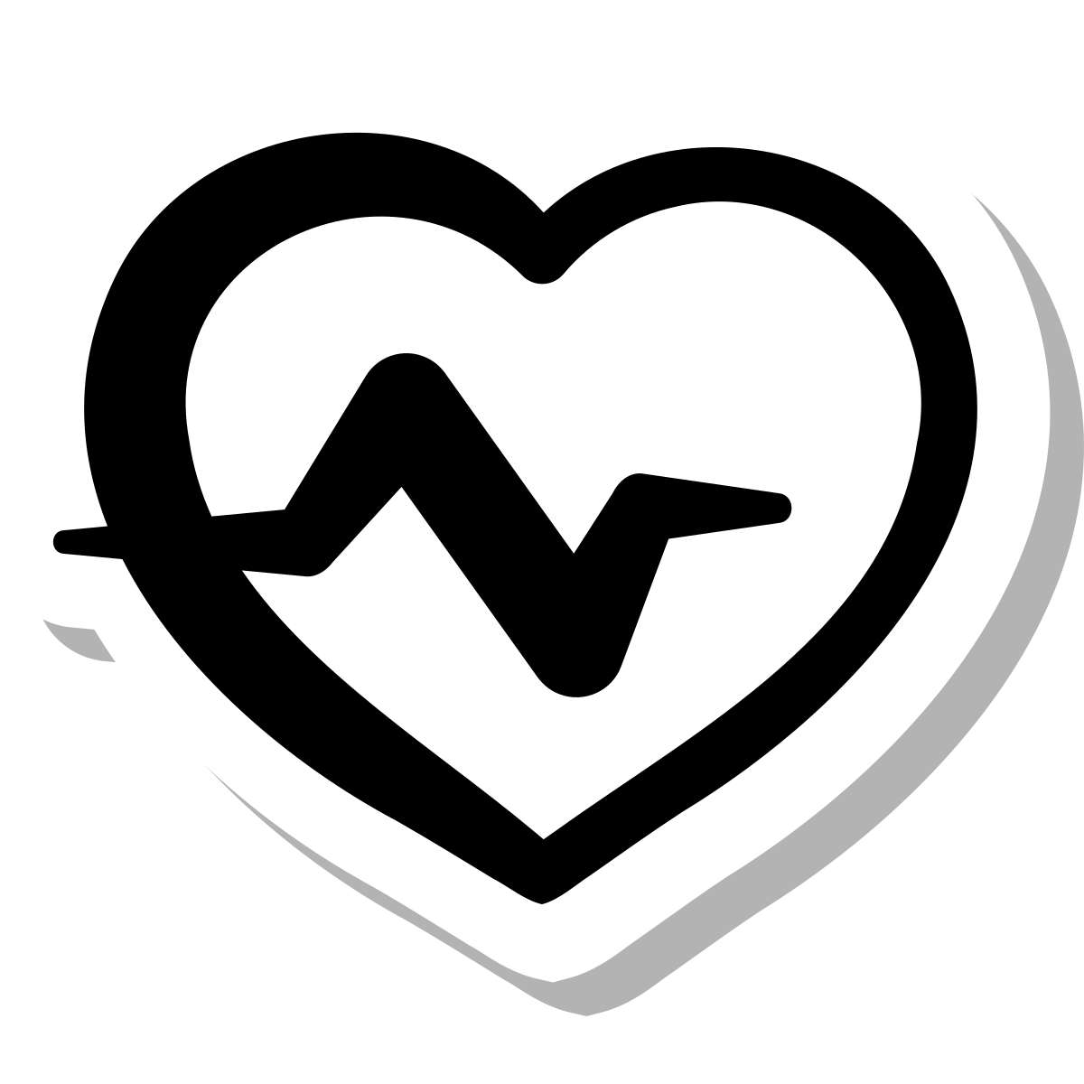 stickers duotone style heart with pulse icon
