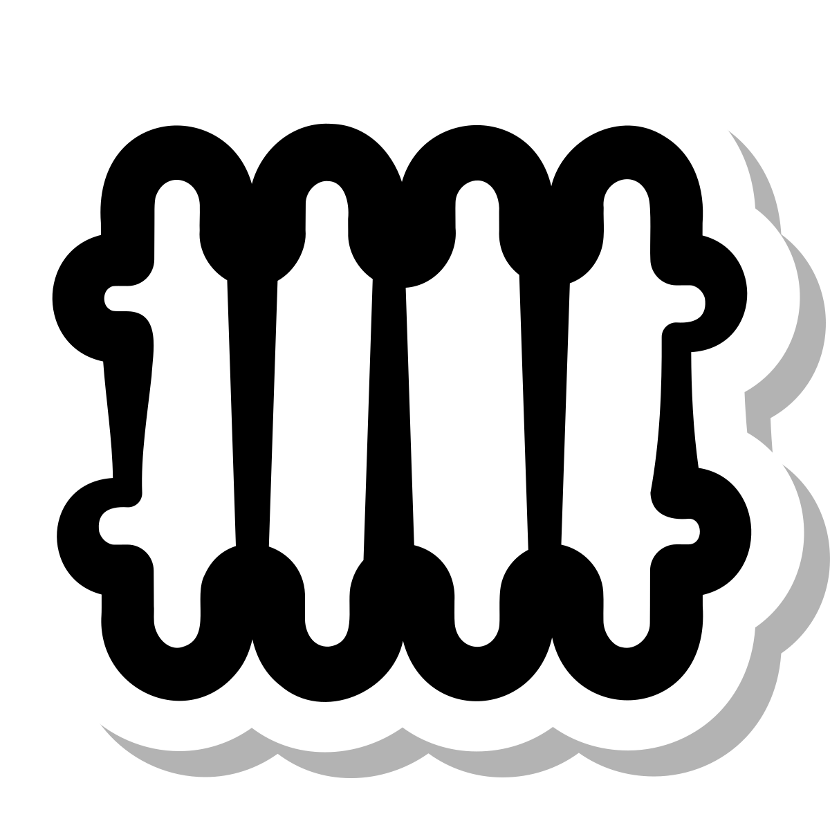 stickers duotone style heating radiator icon