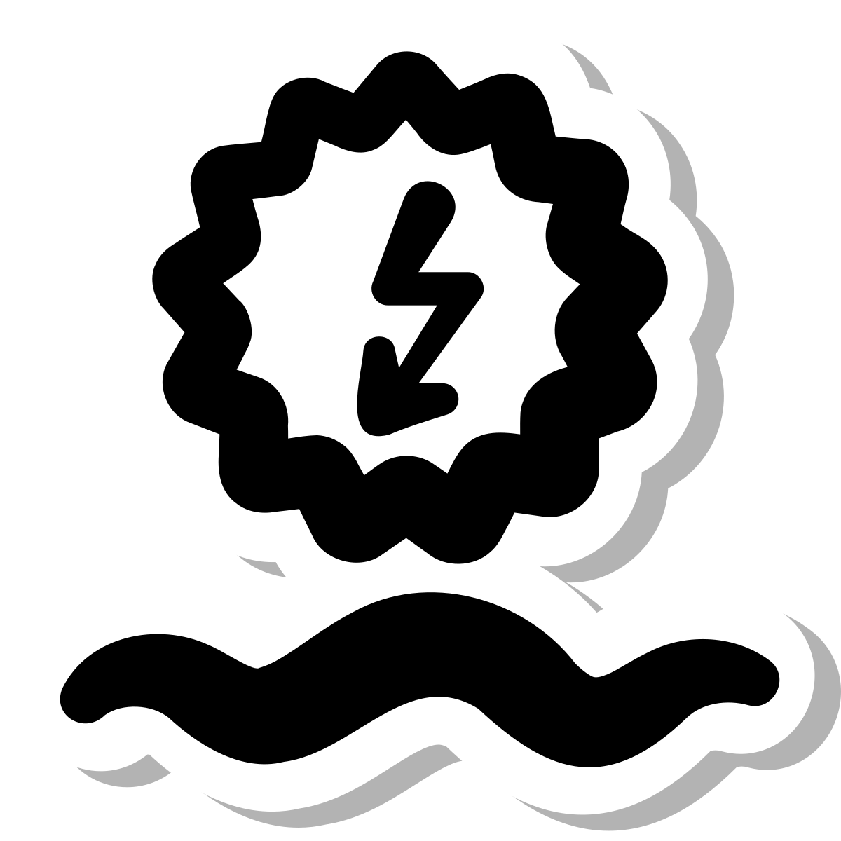 stickers duotone style hydroelectric icon