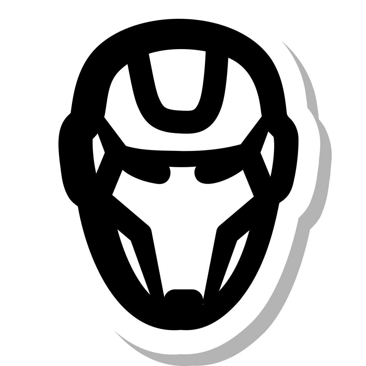 stickers duotone style 아이언 맨 icon