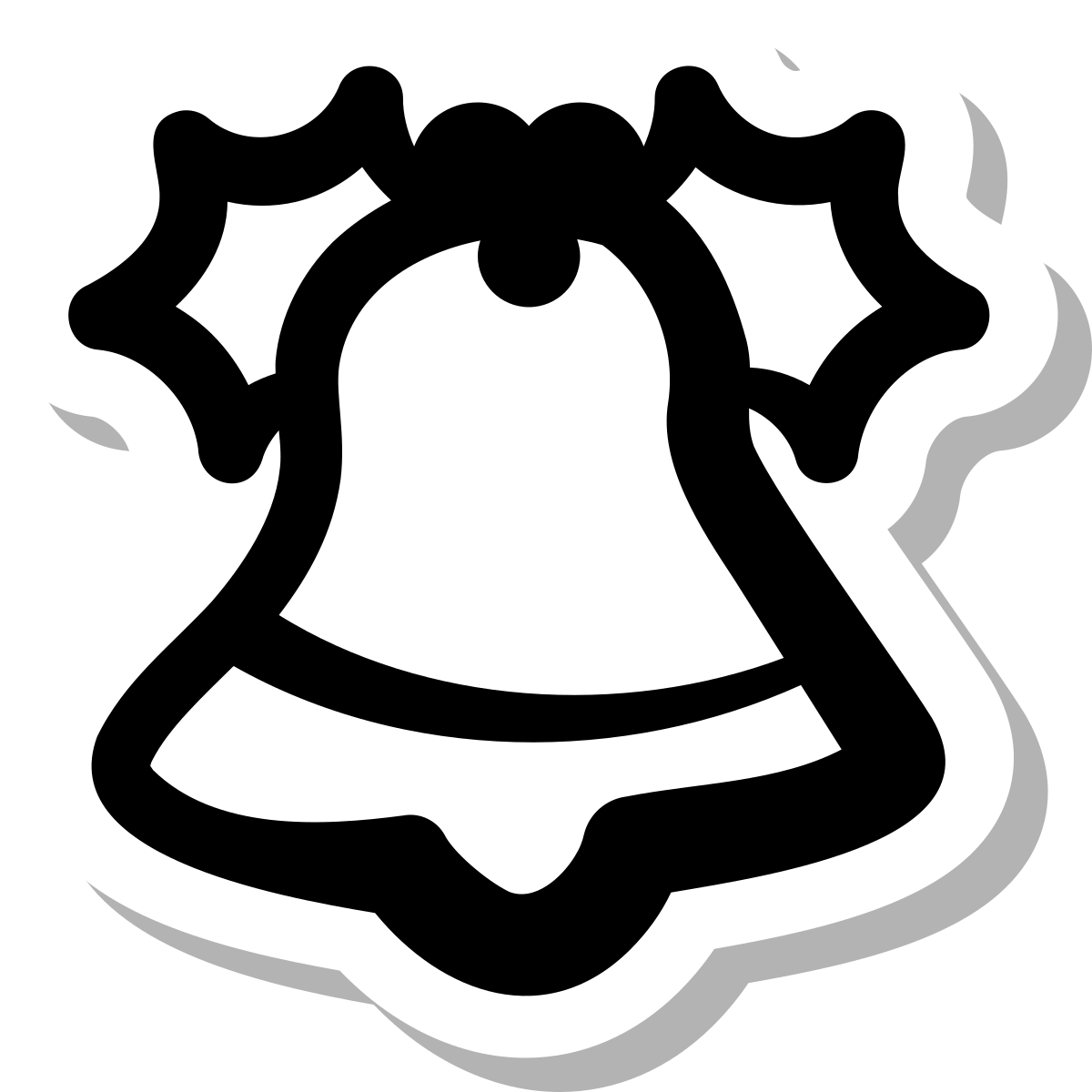 stickers duotone style jingle bell icon