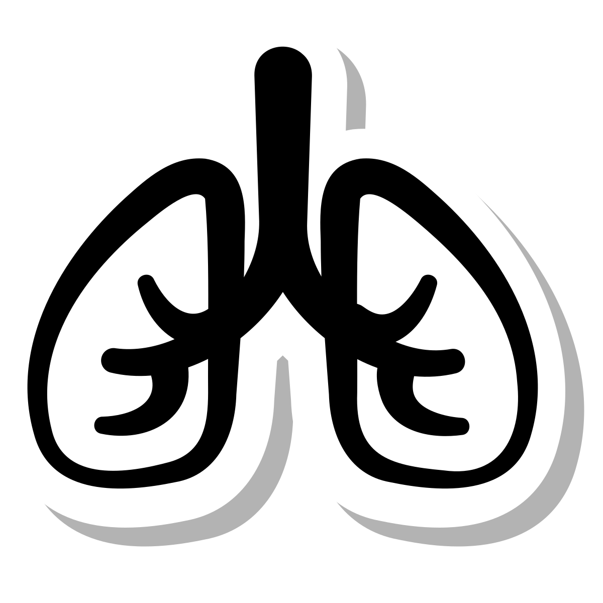 stickers duotone style lungs icon