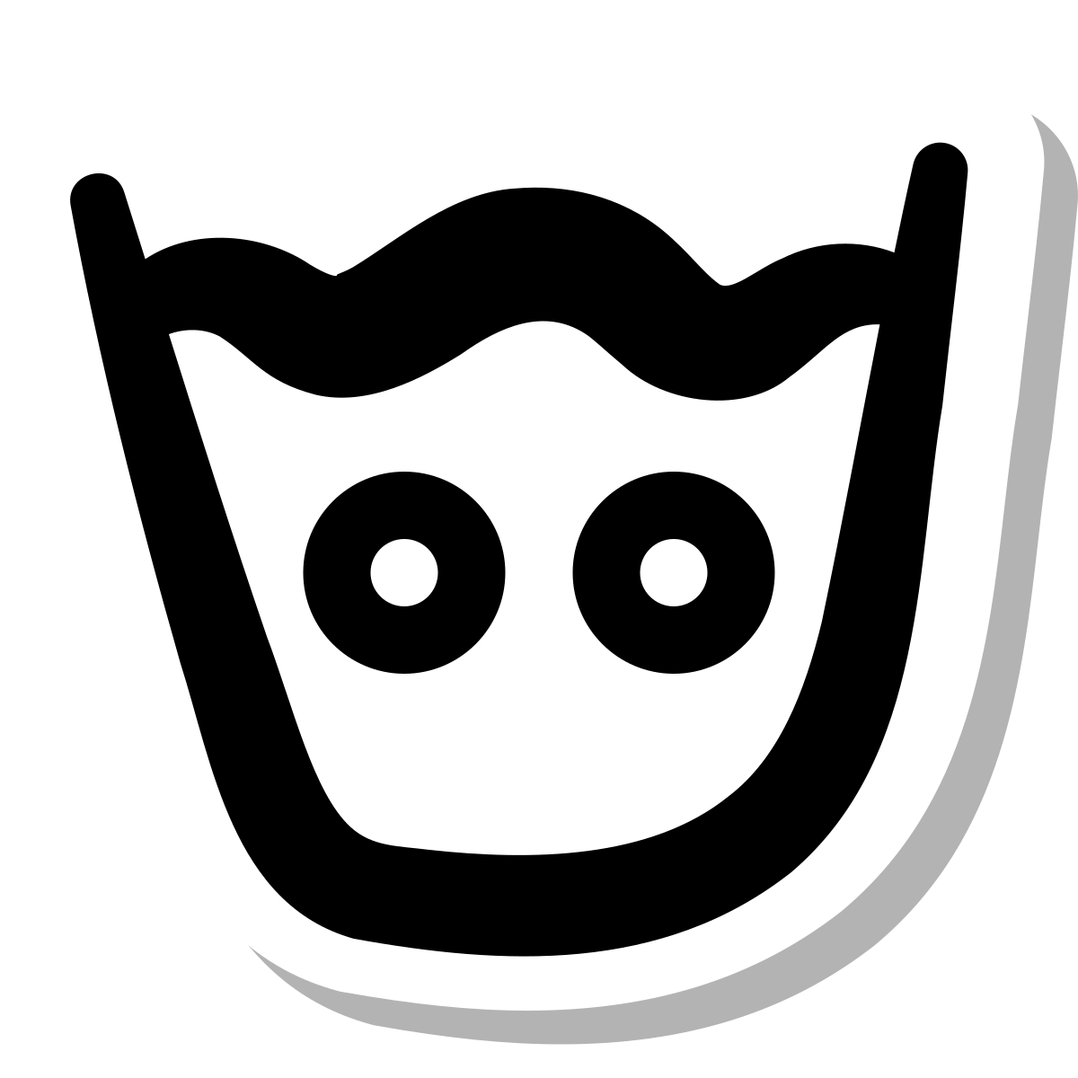 stickers duotone style machine wash warm icon