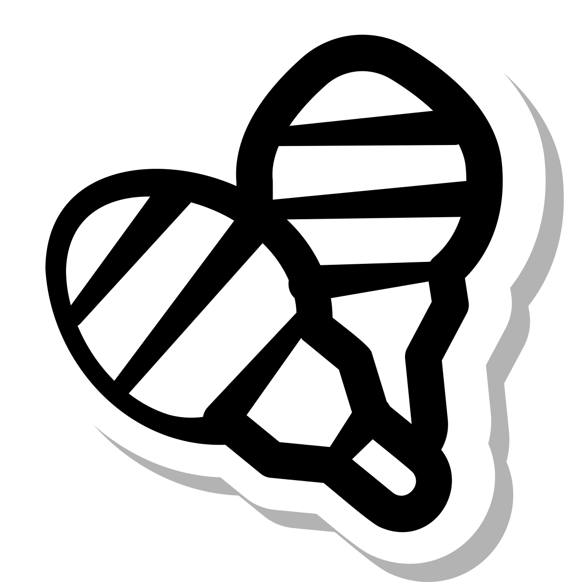 stickers duotone style maracas icon