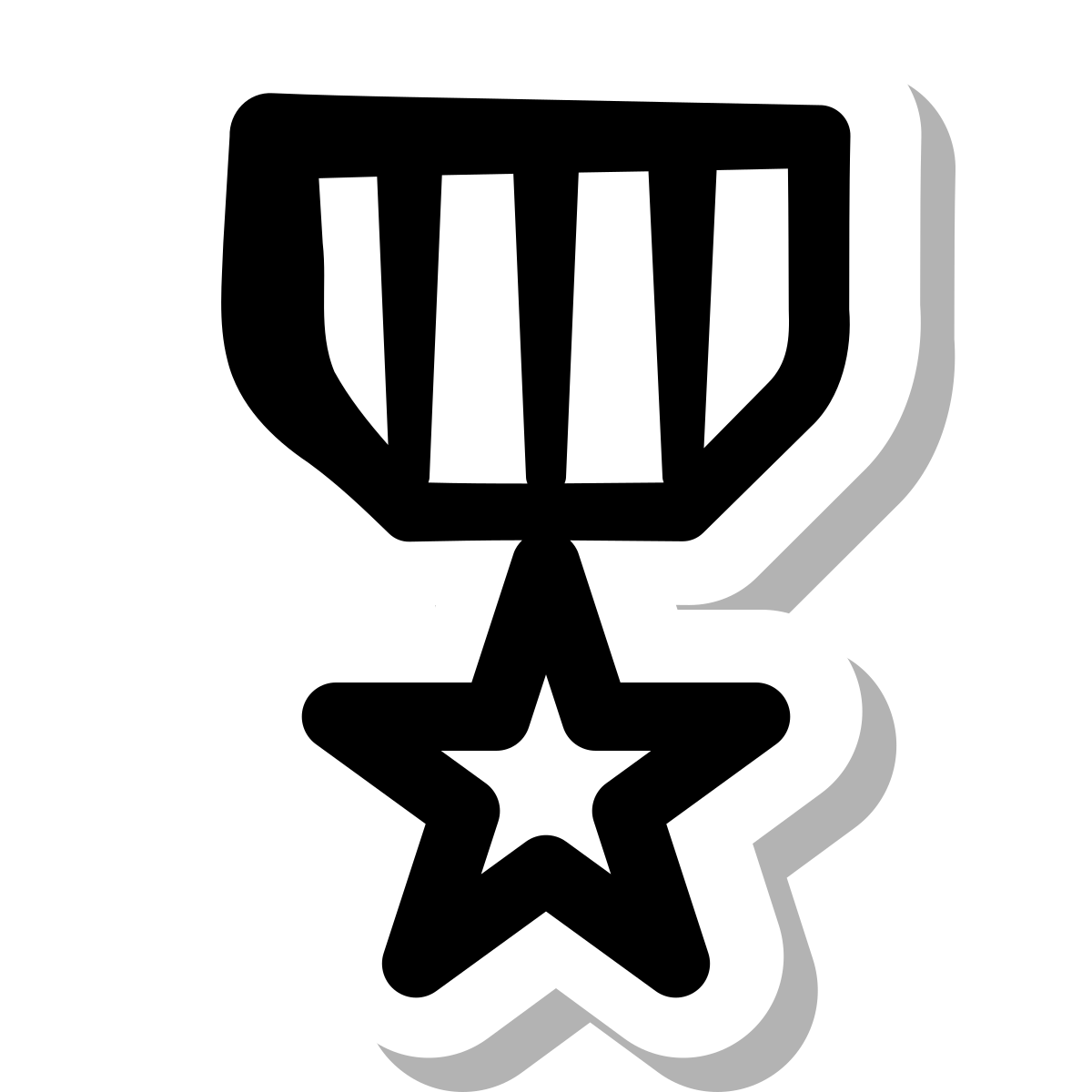 stickers duotone style medal icon