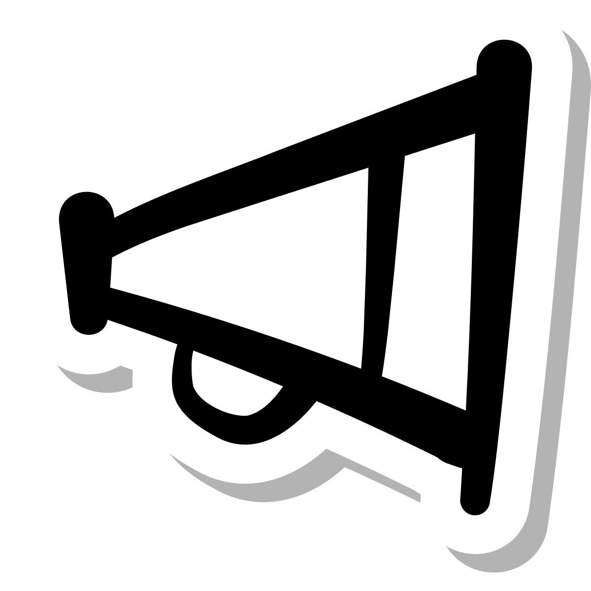 stickers duotone style megaphone icon