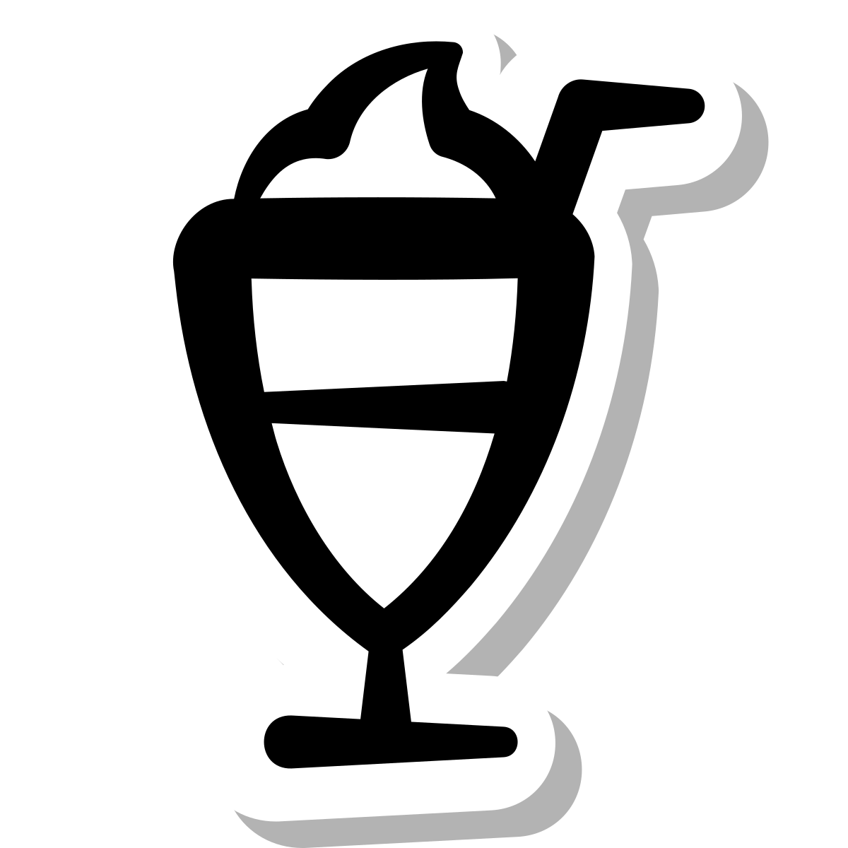 stickers duotone style milkshake icon