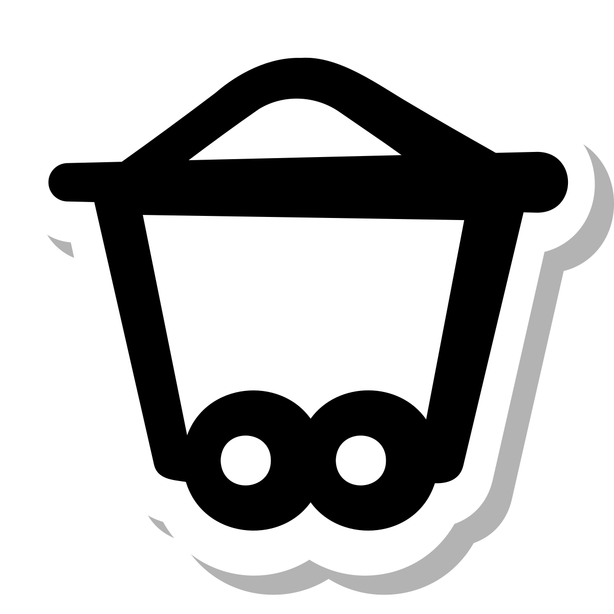 stickers duotone style mine cart icon