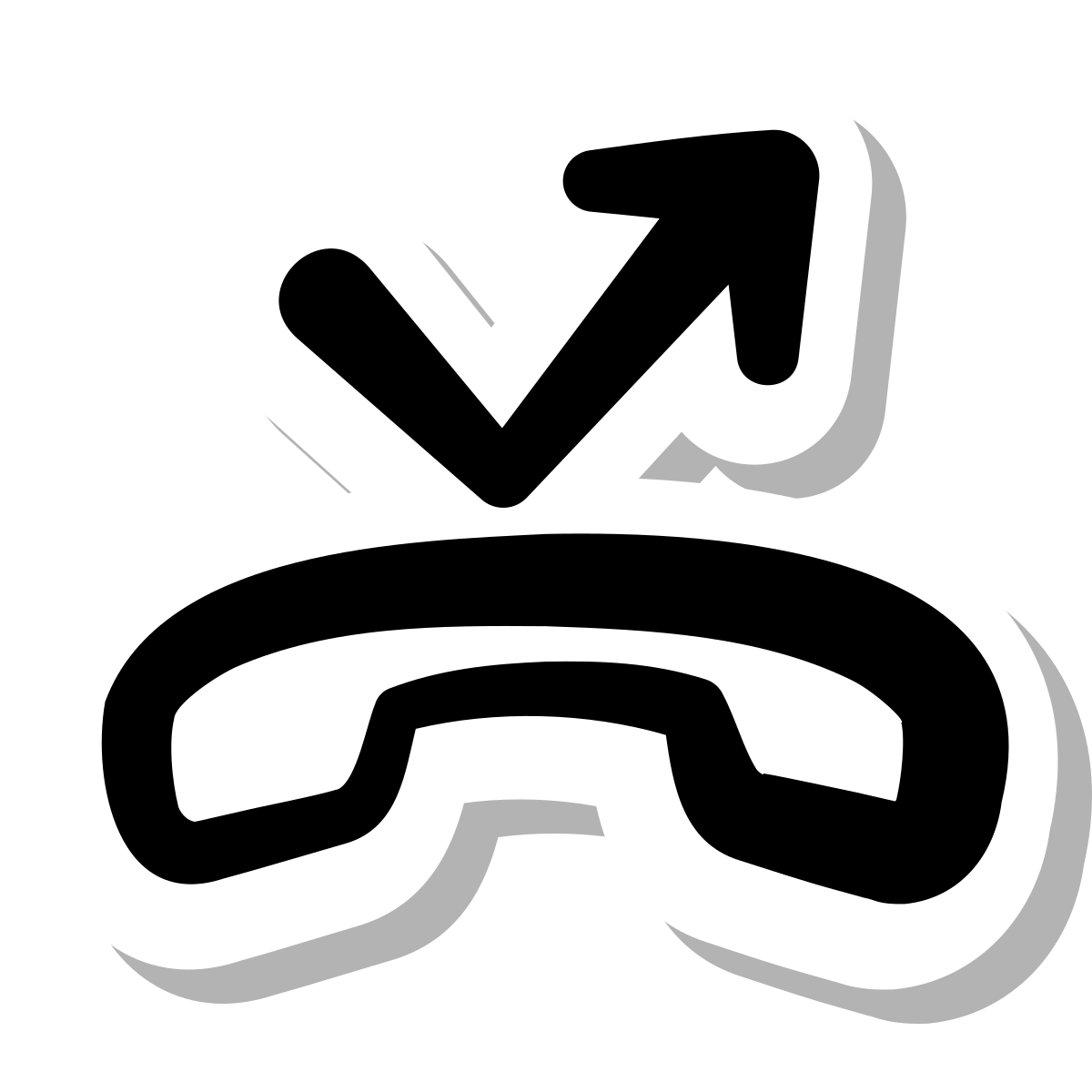 stickers duotone style missed call icon