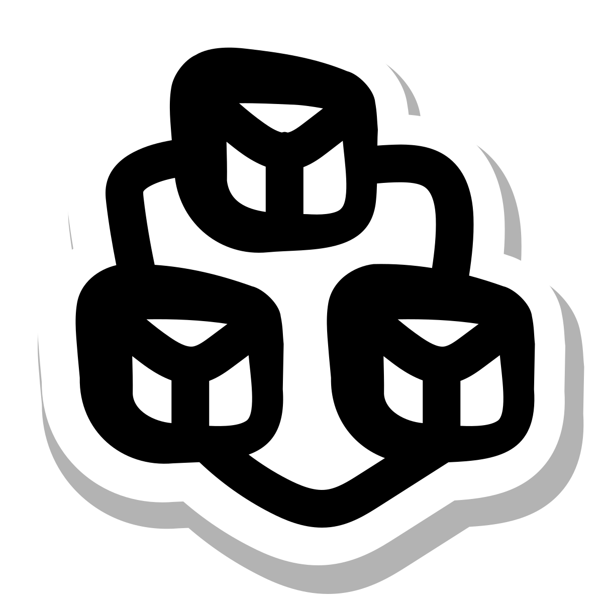 stickers duotone style module icon
