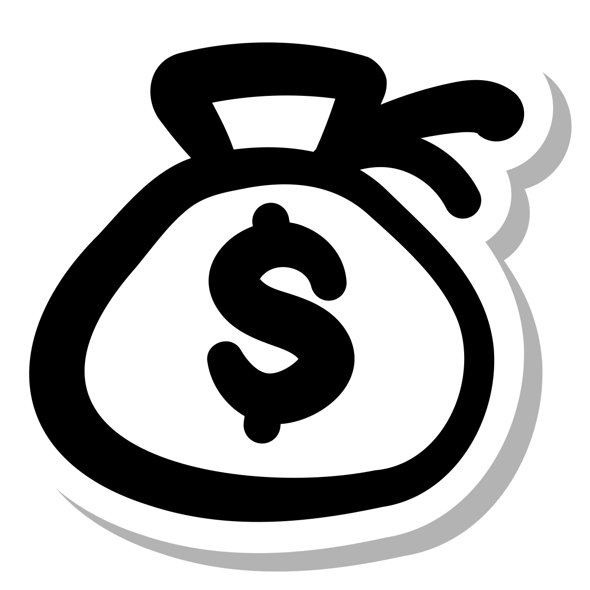 stickers duotone style money bag icon